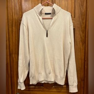 Brandy Melville Half Zip Cream Sweater